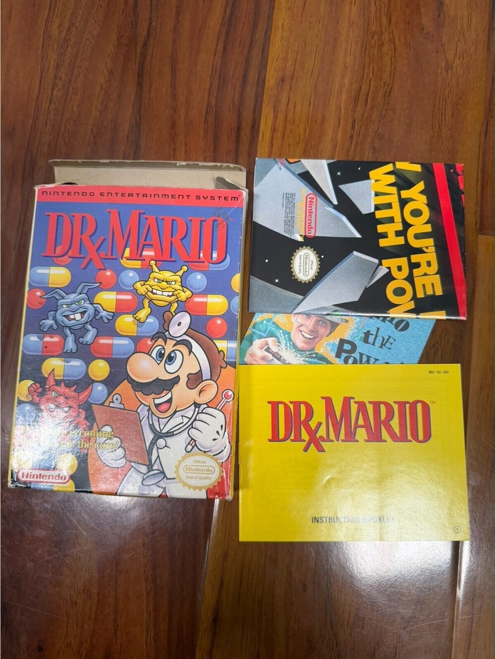 Dr. Mario NES Nintendo Authentic Box Minty Condition & Manual Only - No Game